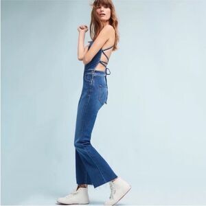 MOTHER The Tie Back Hustler Ankle Fray Jumpsuit Pardon My French 27
